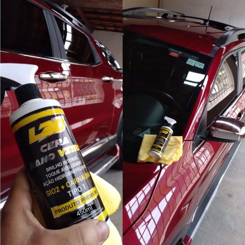 Cera Automotiva Cristalizadora Nano Vitri L3D 450ml - Brilho Intenso - Facilidade Na Aplicação